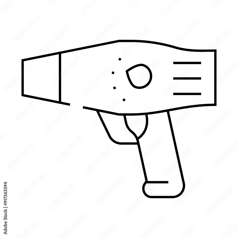 hair dryer device line icon vector. hair dryer device sign. isolated contour symbol black illustration hair dryer device line icon vector. hair dryer device sign. isolated contour symbol black illustration