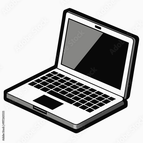  laptop Silhouette Vector illustration
 