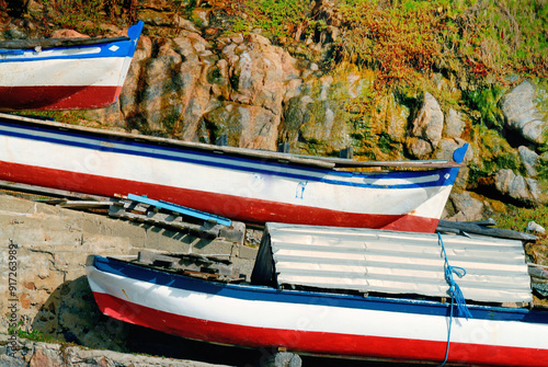 Fishing boats at Grande beach; Arraial do Cabo; RJ; Brazil photo