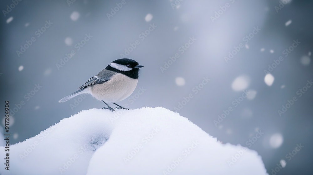Obraz premium Black-capped Chickadee