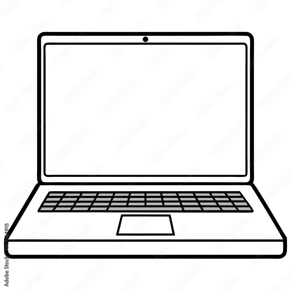 laptop line art Silhouette Vector illustration
laptop line art Silhouette Vector illustration