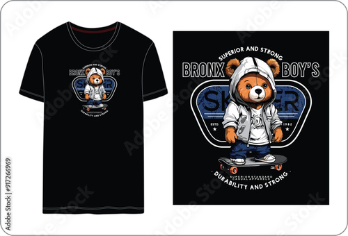 Bronx boys skater, typographic Vector design illustration t shirt printing