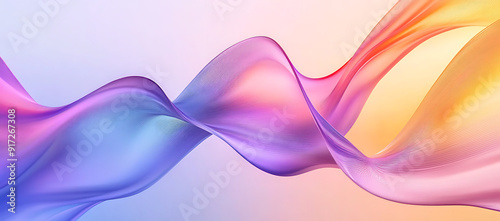 Abstract Fluid Waves in Gradient Colors