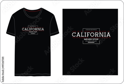 california, typographic Vector design illustration t shirt printing