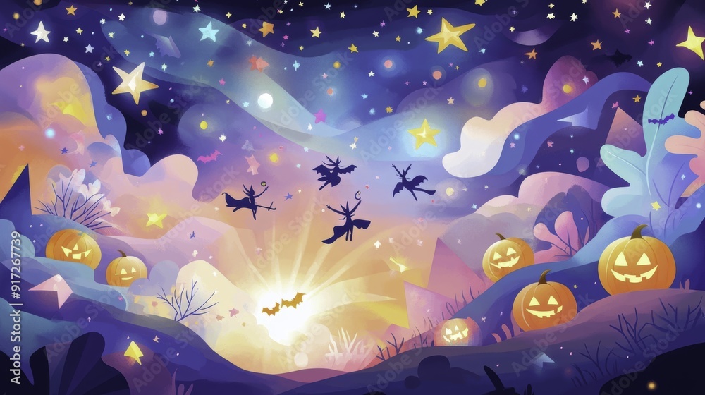 Witches Fly Past Jack-o-Lanterns Witches Fly Past Jack-o-Lanterns