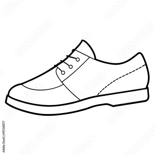 shoe line art Silhouette Vector illustration
