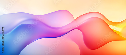 Abstract Fluid Waves in Gradient Colors