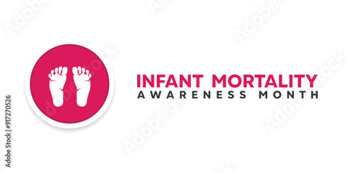 National Infant Mortality Awareness Month. Great for cards, banners, posters, social media and more. White background.