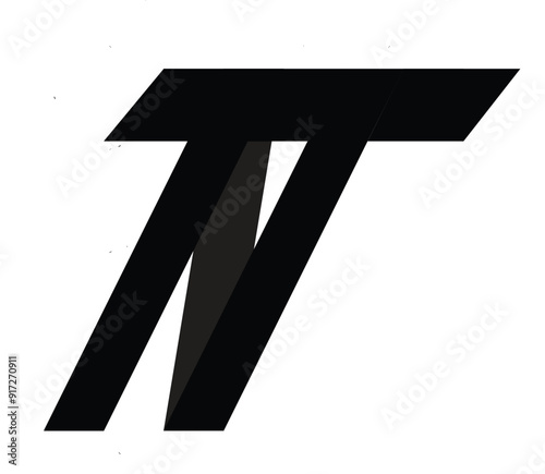 TN letter logo design on isolated background. NT monogram initials letter logo concept. TN icon design. NT elegant and Professional white color letter icon on black background.
