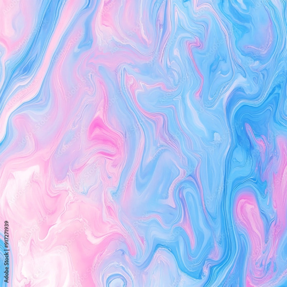 Obraz premium Ethereal Abstraction: Dreamy Marble Patterns in a Delicate Tapestry of Soft Blues and Pinks for the Perfect Background and Creative Design Canvas