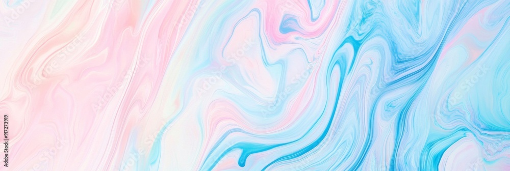 Fototapeta premium Ethereal Abstraction: Dreamy Marble Patterns in a Delicate Tapestry of Soft Blues and Pinks for the Perfect Background and Creative Design Canvas