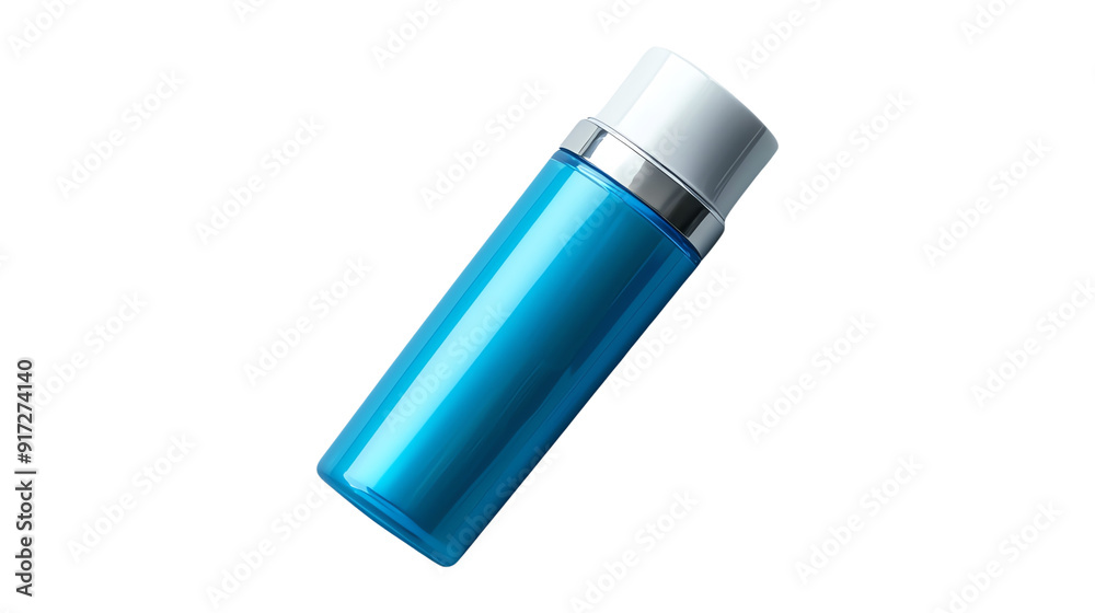 Blue bottle with a silver cap, isolated on transparent background. Blue bottle with a silver cap, isolated on transparent background.