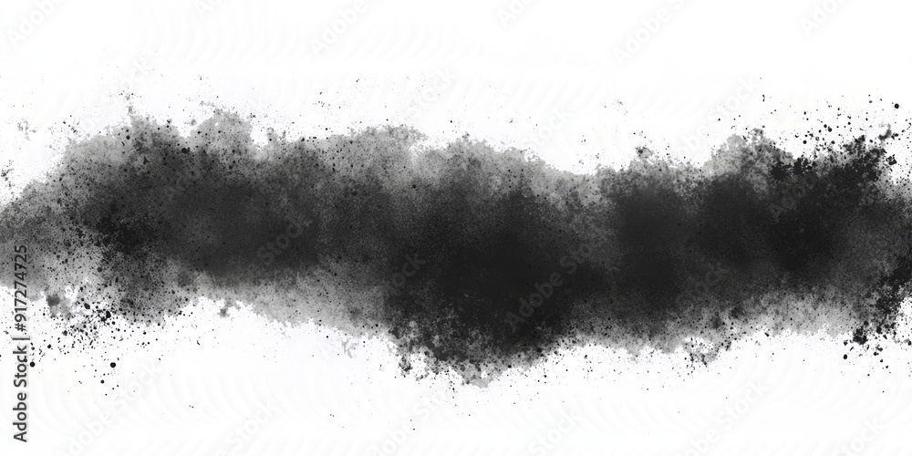 Black grunge design with textured grainy surface in the form of dust/scratches on a clean white background. Black grunge design with textured grainy surface in the form of dust/scratches on a clean white background.