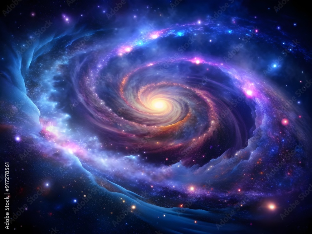 Galactic Vortex: Vibrant Stars, Cosmic Dust, and Nebulas in Deep Space Background Galactic Vortex: Vibrant Stars, Cosmic Dust, and Nebulas in Deep Space Background