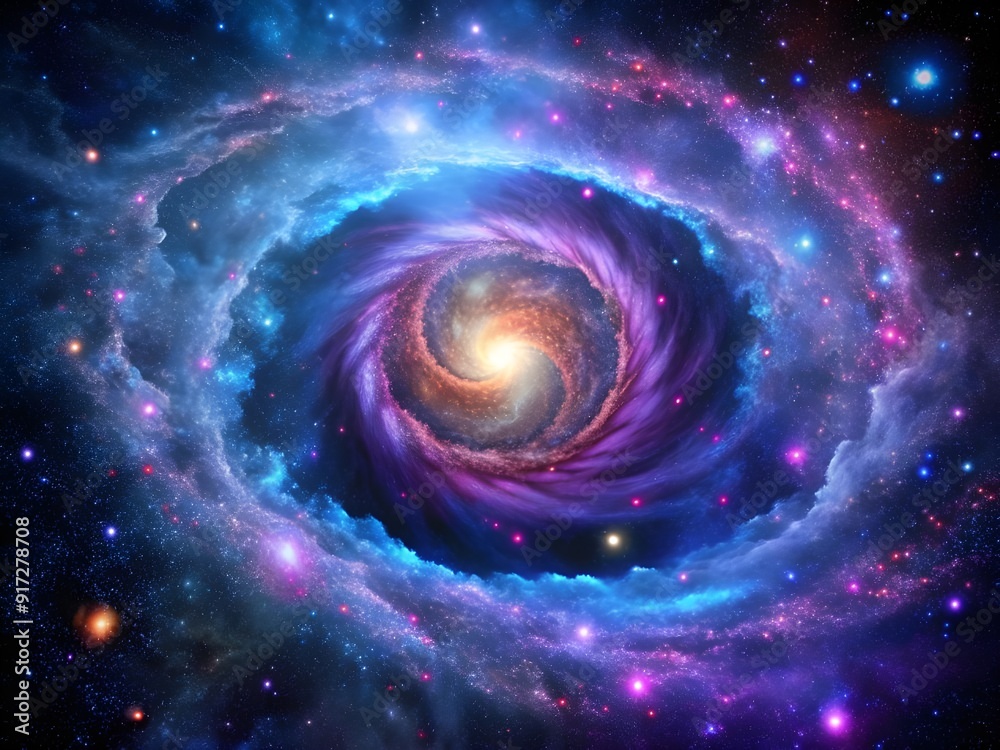 Galactic Vortex: Vibrant Stars, Cosmic Dust, and Nebulas in Deep Space Background Galactic Vortex: Vibrant Stars, Cosmic Dust, and Nebulas in Deep Space Background