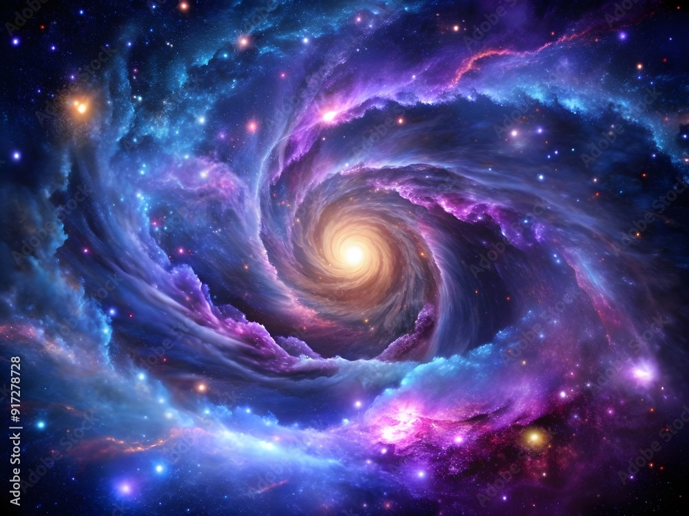 Galactic Vortex: Vibrant Stars, Cosmic Dust, and Nebulas in Deep Space Background Galactic Vortex: Vibrant Stars, Cosmic Dust, and Nebulas in Deep Space Background