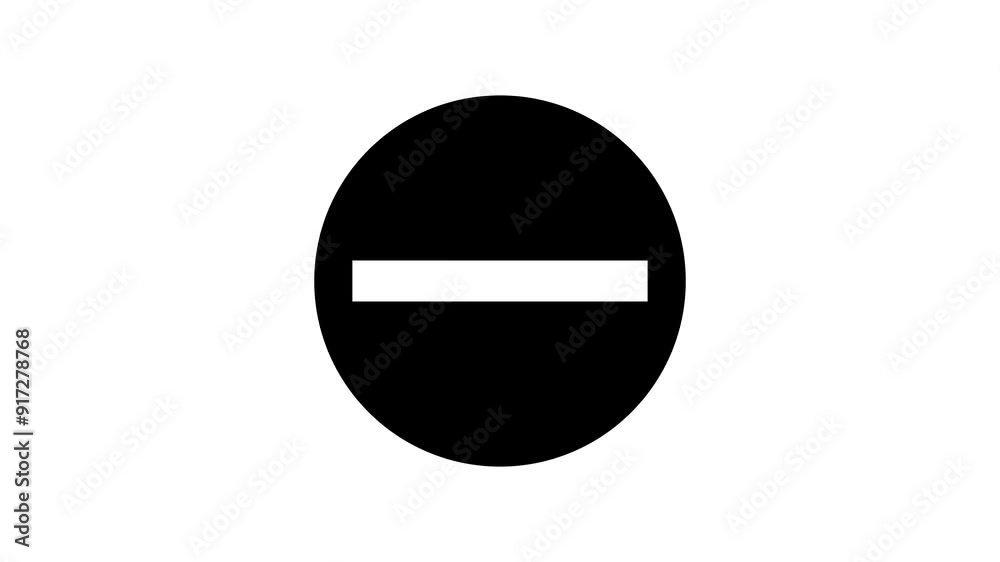Minus sign animation. Close, delete, minus, negative, remove icon sign symbol. Minus sign animation. Close, delete, minus, negative, remove icon sign symbol.