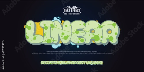 Street graffiti font. Vector set of urban typography art graffiti lettering, spray effect, signs, tags, grunge font.