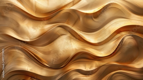 Textured background in golden waves