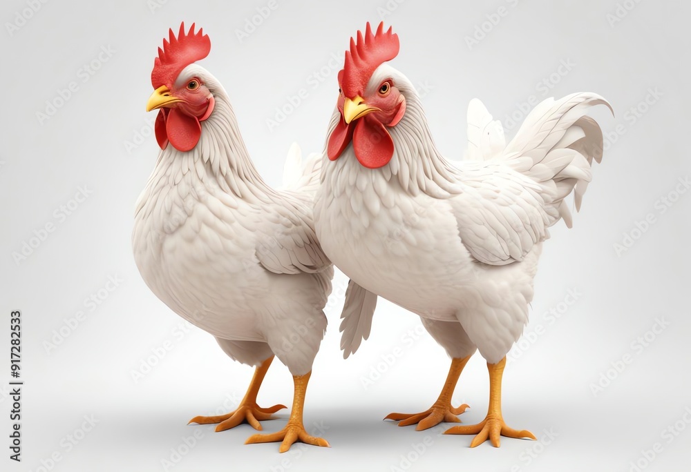 Fototapeta premium rooster and chicken