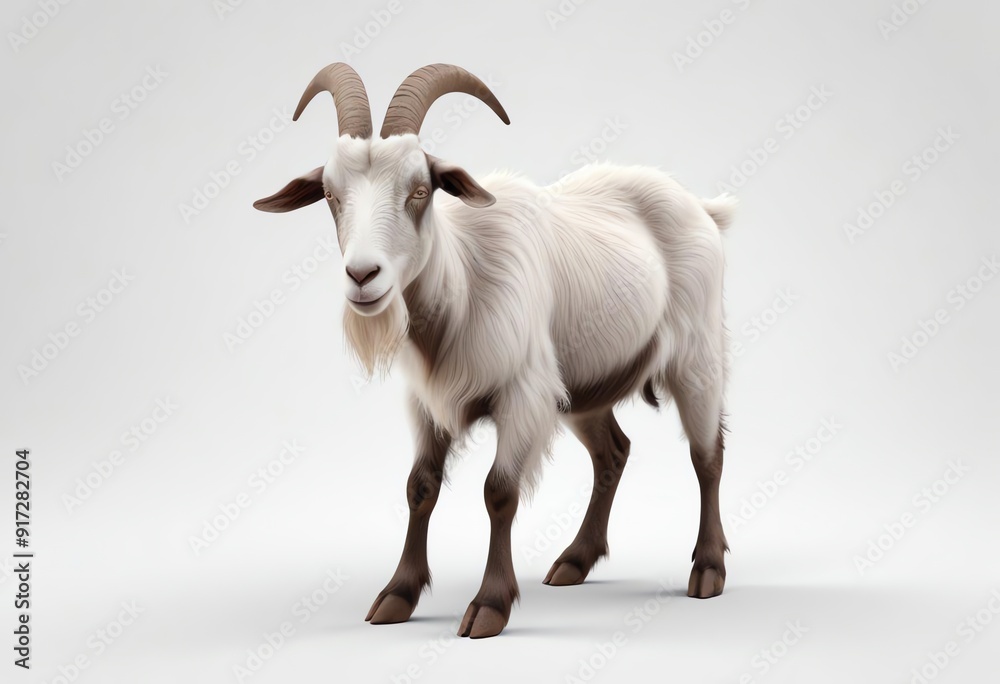 goat on a white background goat on a white background