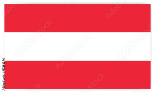 Austria flag official colors and proportion Vector illustration