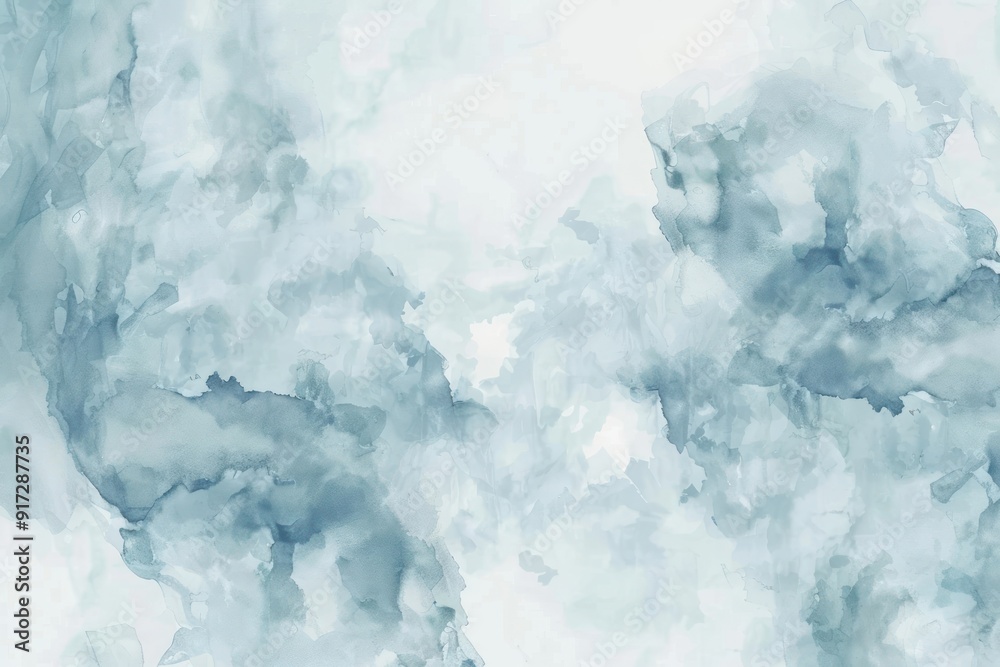 Abstract Watercolor Painting in Blue and White Hues Abstract Watercolor Painting in Blue and White Hues