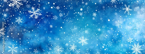 Snowflakes on a blue background