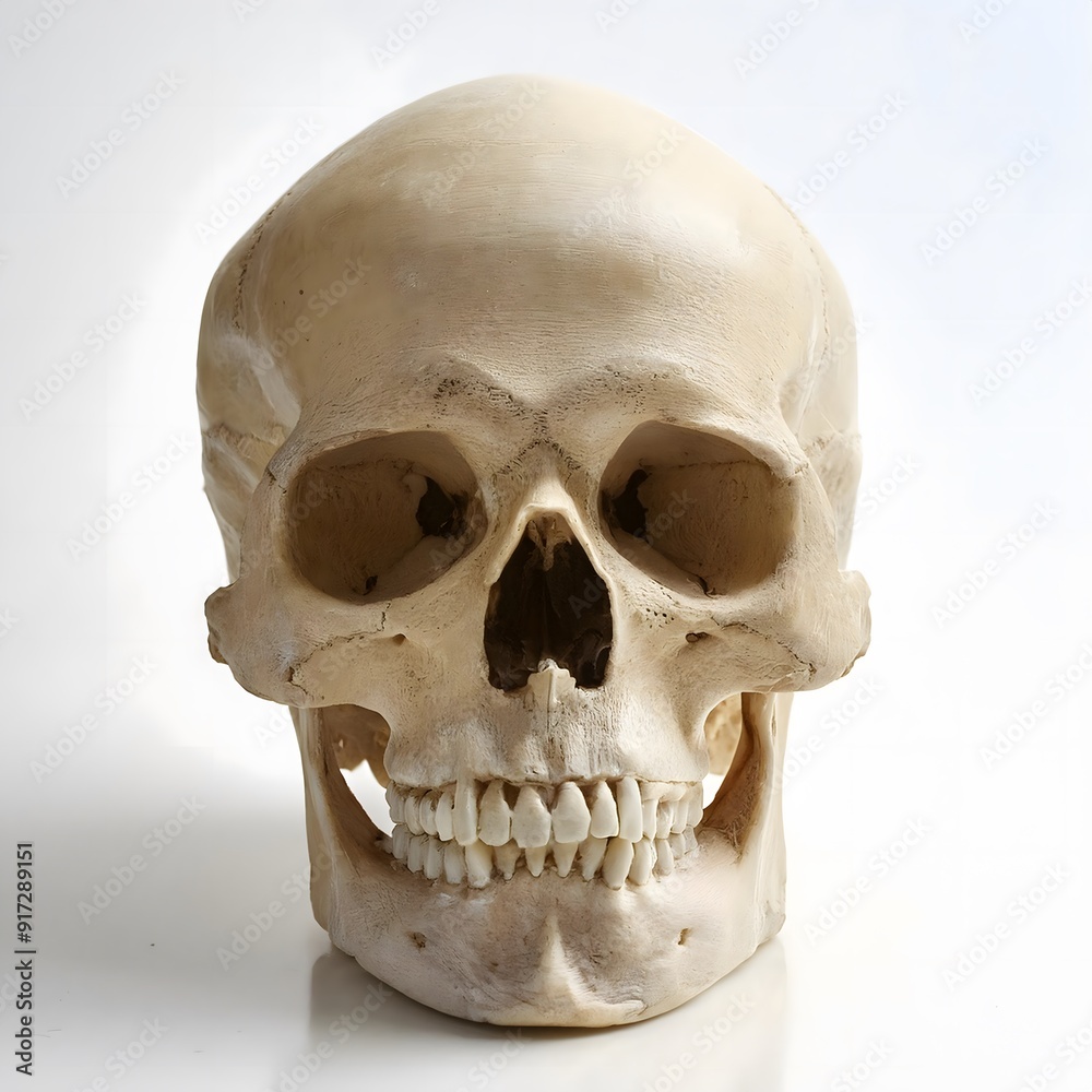 Obraz premium skull white background