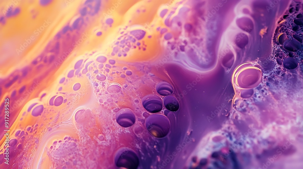 Abstract Swirling Liquid with Bubbles and a Golden Rim Abstract Swirling Liquid with Bubbles and a Golden Rim