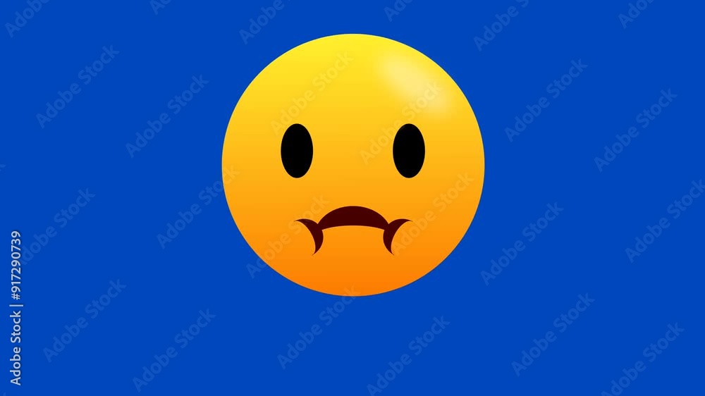 animated vomiting expression emoji. unhealthy day concept animation. 