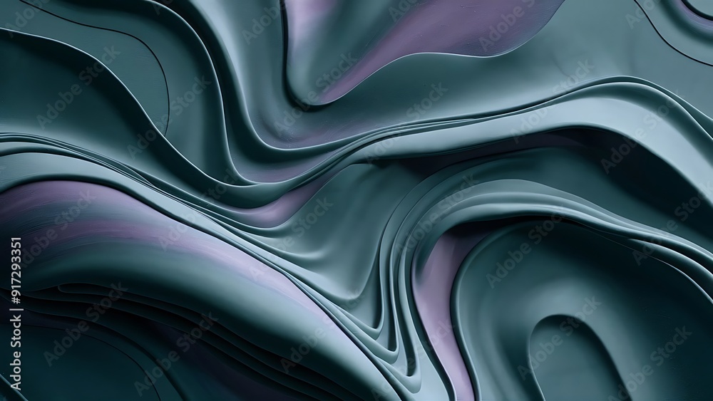 Fototapeta premium An abstract textured liquid marbling art background with wavy embossed lines. Interior decoration, wallpaper pattern