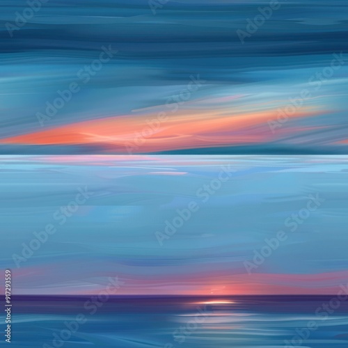 Abstract Sunset over the Ocean.