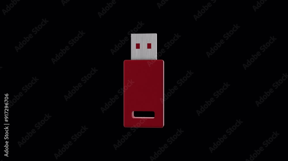 3D USB Flash Drive Rotating on a Transparent Background. Seamless Loop. USB. 4K 3D USB Flash Drive Rotating on a Transparent Background. Seamless Loop. USB. 4K