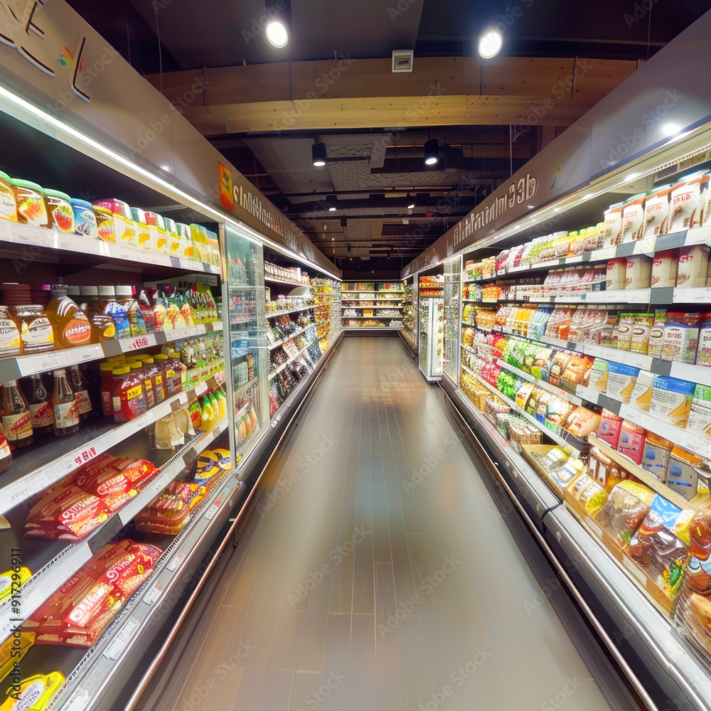 Fototapeta premium rack in shopping mall or supermarket