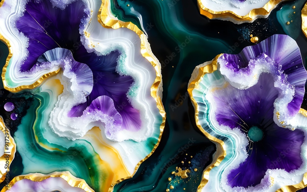 Obraz premium Beautiful abstract stone background with crystals