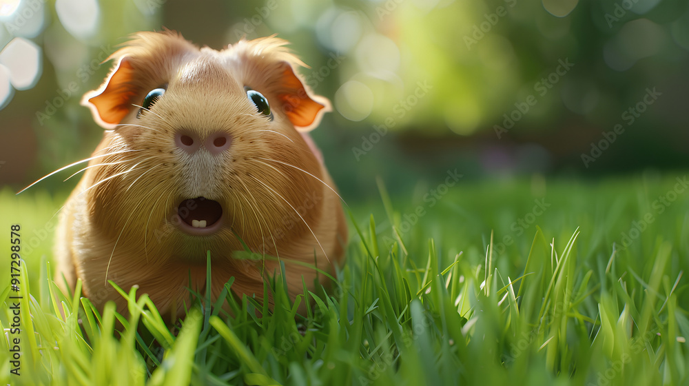 cute guinea pig eating grass cute guinea pig eating grass
