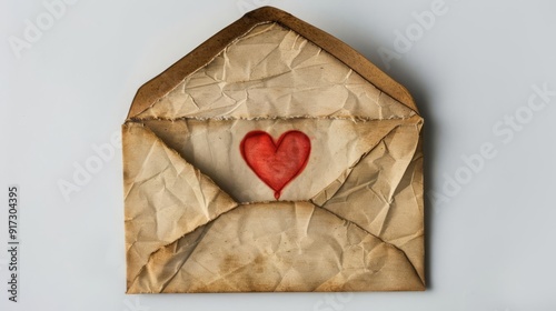 A love letter in a secret compartment, hidden love message, realistic style, muted hues, isolated on white background