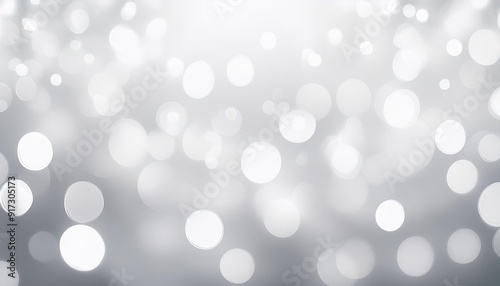 abstract white and gray bokeh lights background with motion blur photo