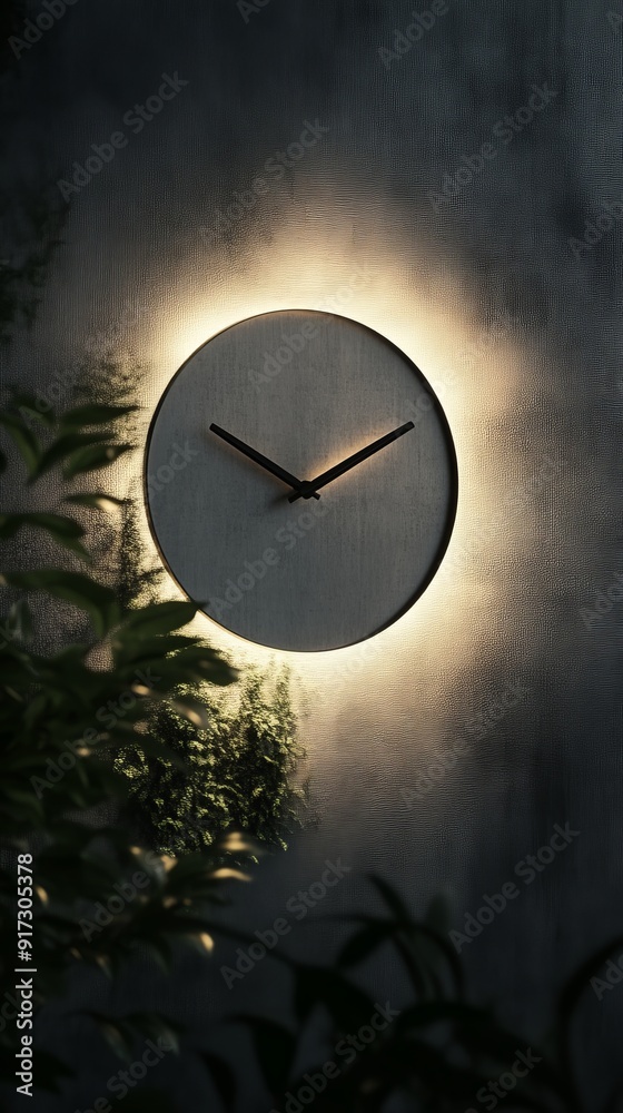 custom made wallpaper toronto digitalWall clock with illuminated backlight and dark