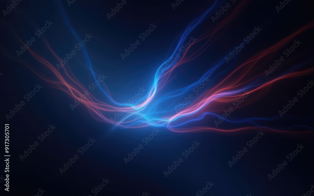 Abstract Blue and Red Light Streaks on Dark Background for Futuristic Tech Theme Abstract Blue and Red Light Streaks on Dark Background for Futuristic Tech Theme
