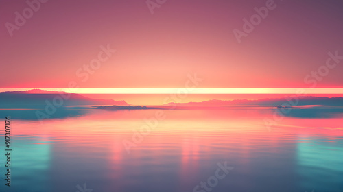 Muted and serene blurred neon gradient 