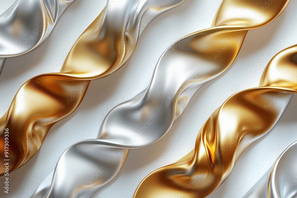 Luxurious 3D Gold and Silver Gradient Set for High-End Design Use Luxurious 3D Gold and Silver Gradient Set for High-End Design Use
