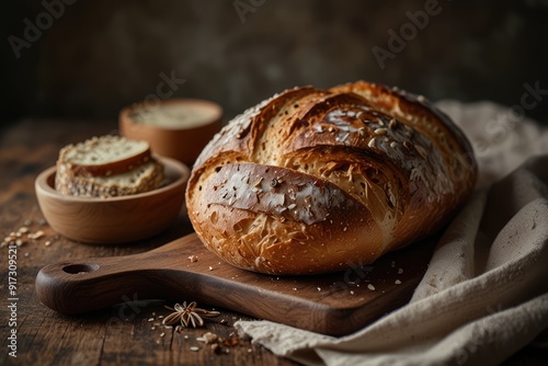 loaf of bread with seeds