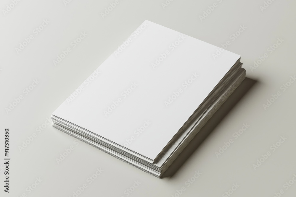 Blank paper mockup on isolated background created with generative ai Blank paper mockup on isolated background created with generative ai