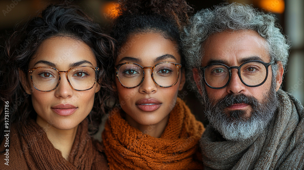 Three Generations in Harmony: A Close-Up Portrait of a Multigenerational Family Embracing Diversity Three Generations in Harmony: A Close-Up Portrait of a Multigenerational Family Embracing Diversity