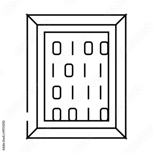 digital picture line icon vector. digital picture sign. isolated contour symbol black illustration