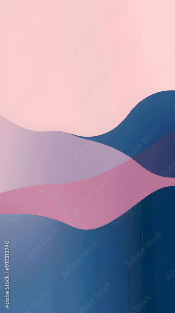 Fototapeta premium Muted pink and cerulean blue color block