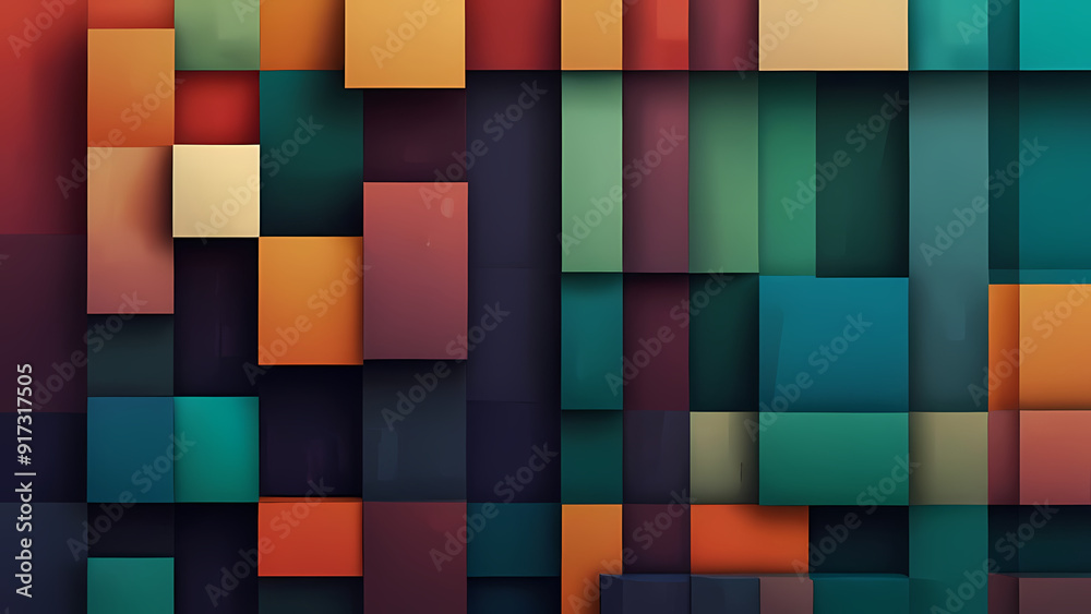 abstract illustration background with a theme of squares, using a mix of vibrant and muted colors abstract illustration background with a theme of squares, using a mix of vibrant and muted colors