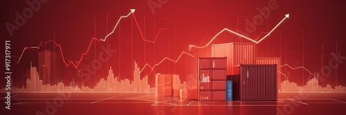 International shipping cargo. Container ship crisis export and import business and logistics industrial packing transport. 